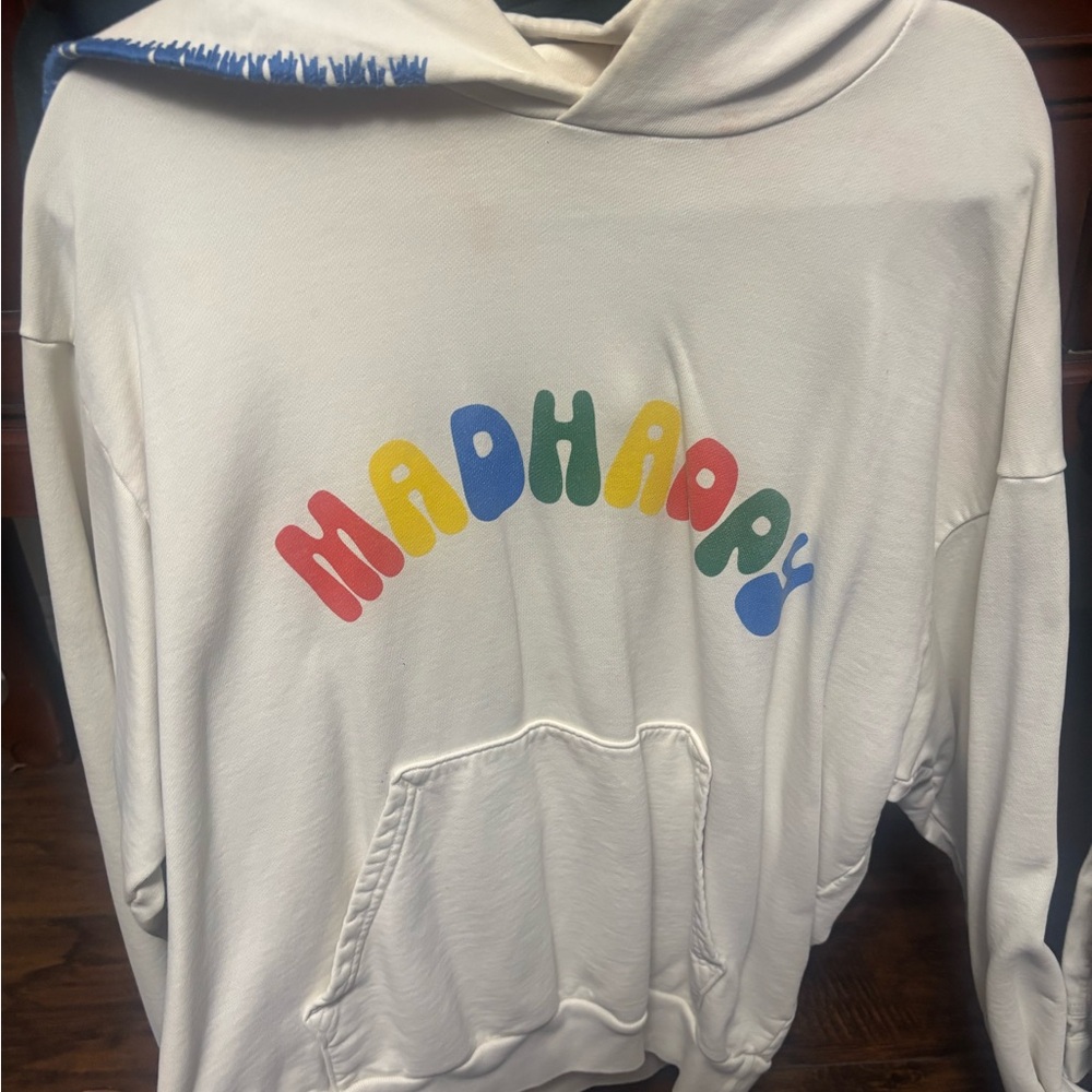Madhappy Cream Hoodie with Rainbow Text